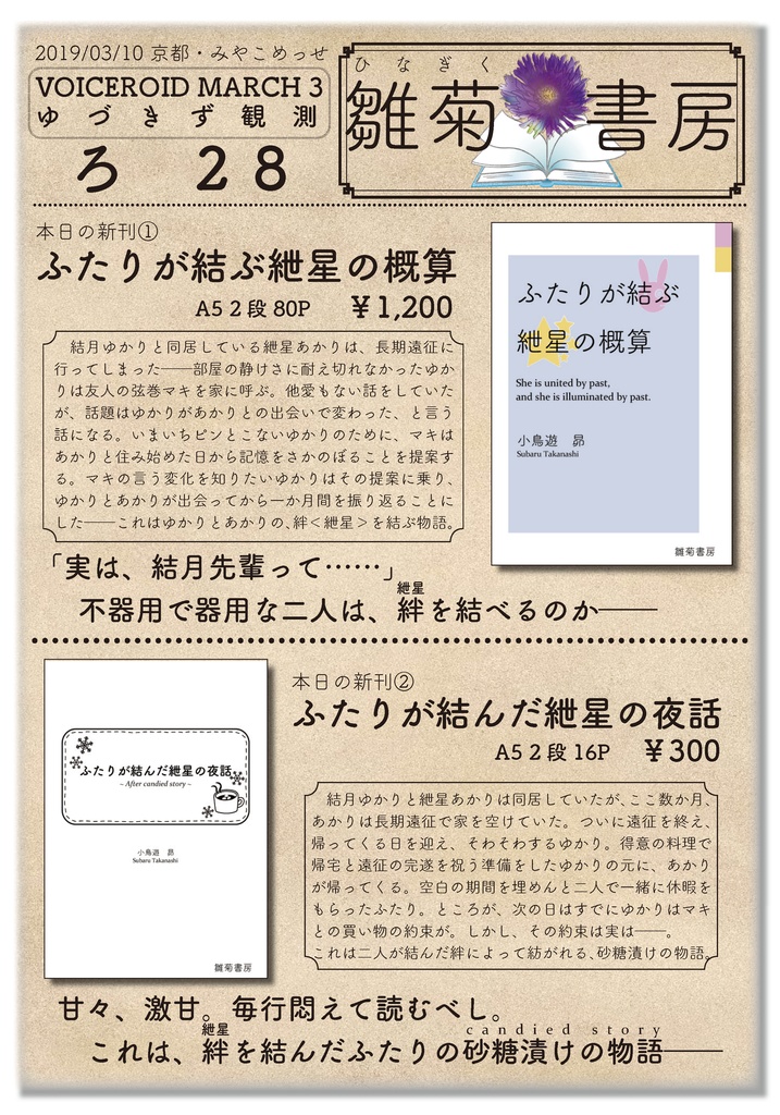 【電子書籍版】ふたりが結ぶ紲星の概算/ふたりが結んだ紲星の夜話