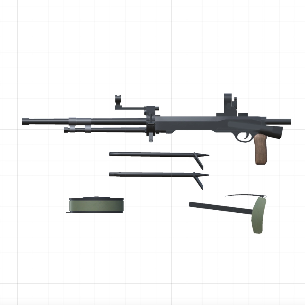 DT_Tank_Machinegun (FBXファイル) △8432