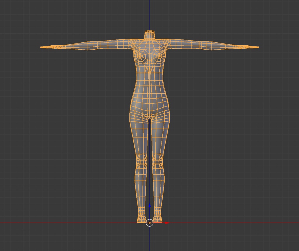 素体FBX(頭なし) △4120ポリゴン
