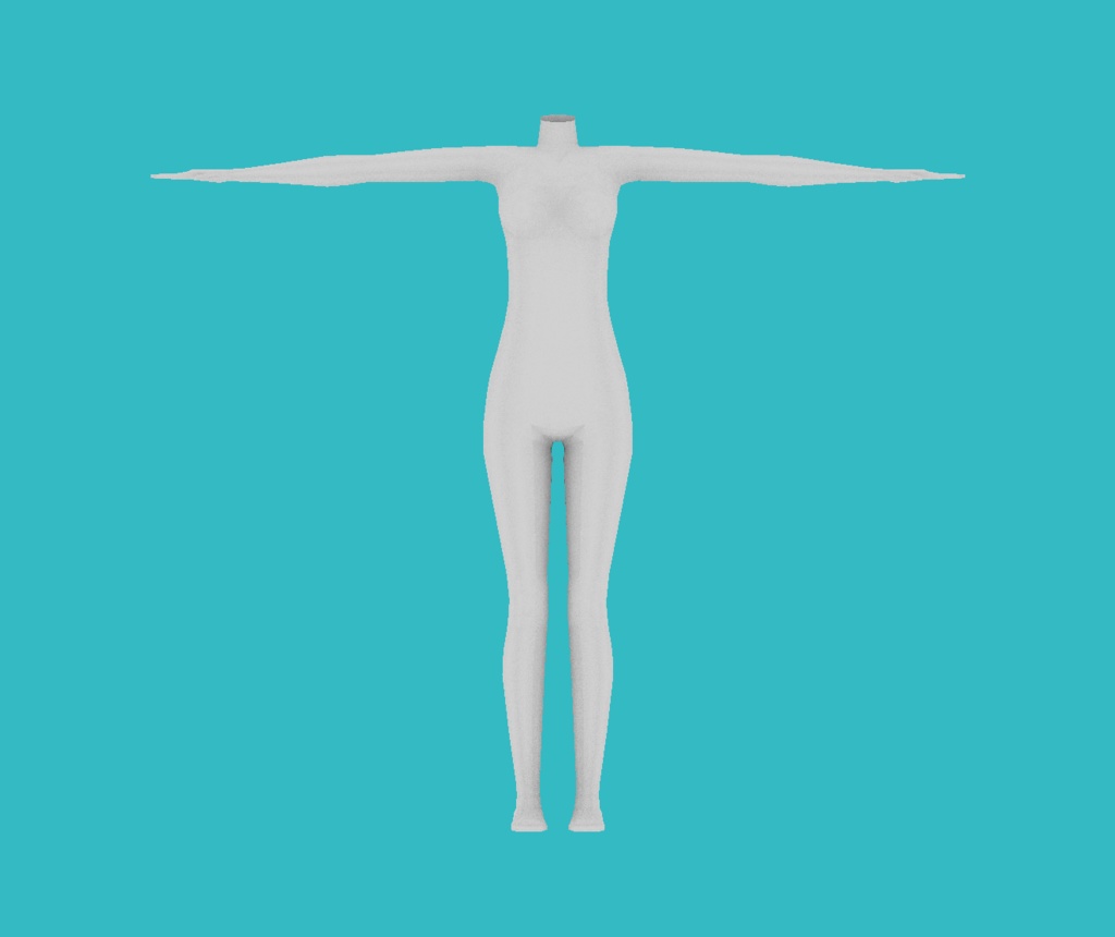 素体FBX(頭なし) △4120ポリゴン