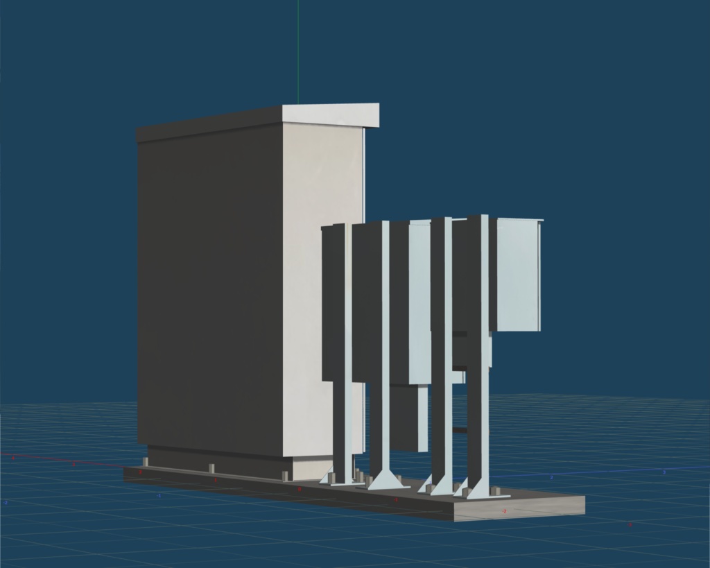 【3Dモデル】岸壁にある配電盤(キュービクル)