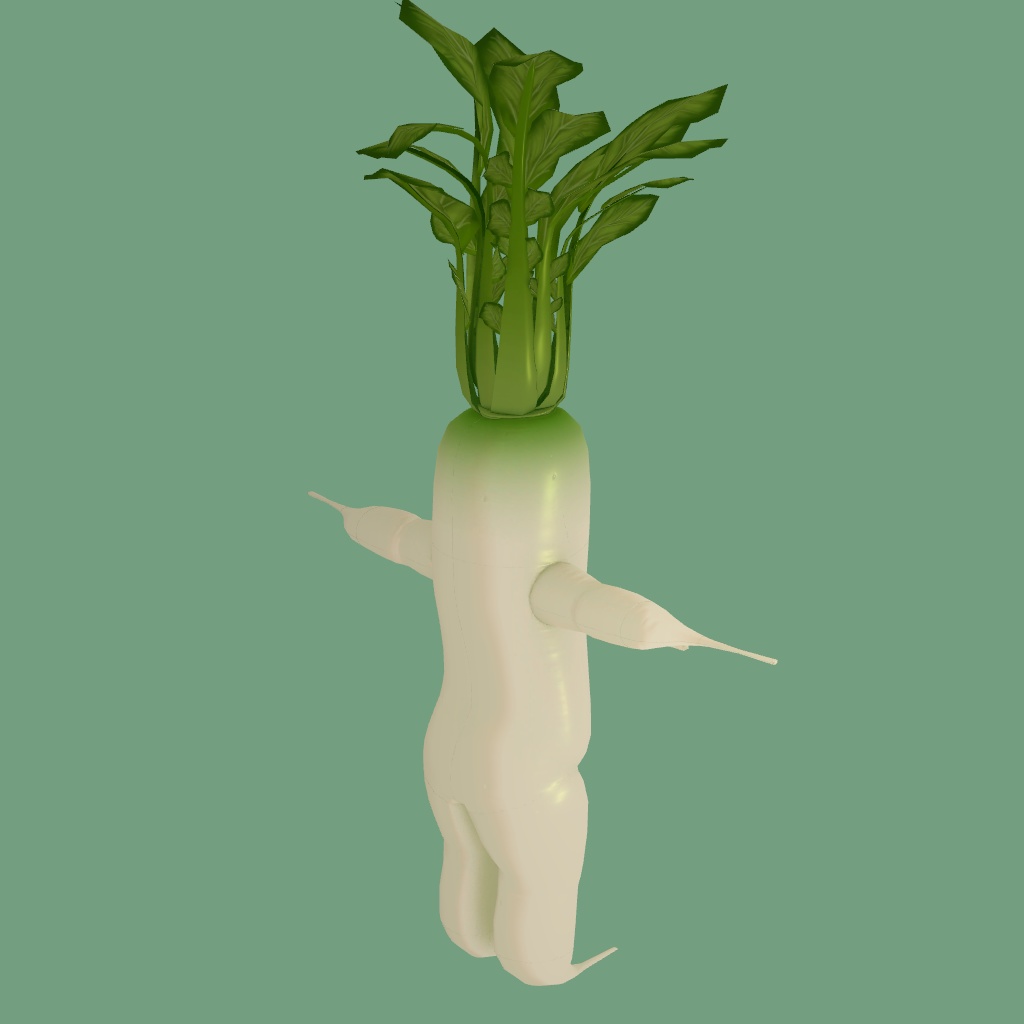 【VRC向けオリジナル3Dモデル】大根