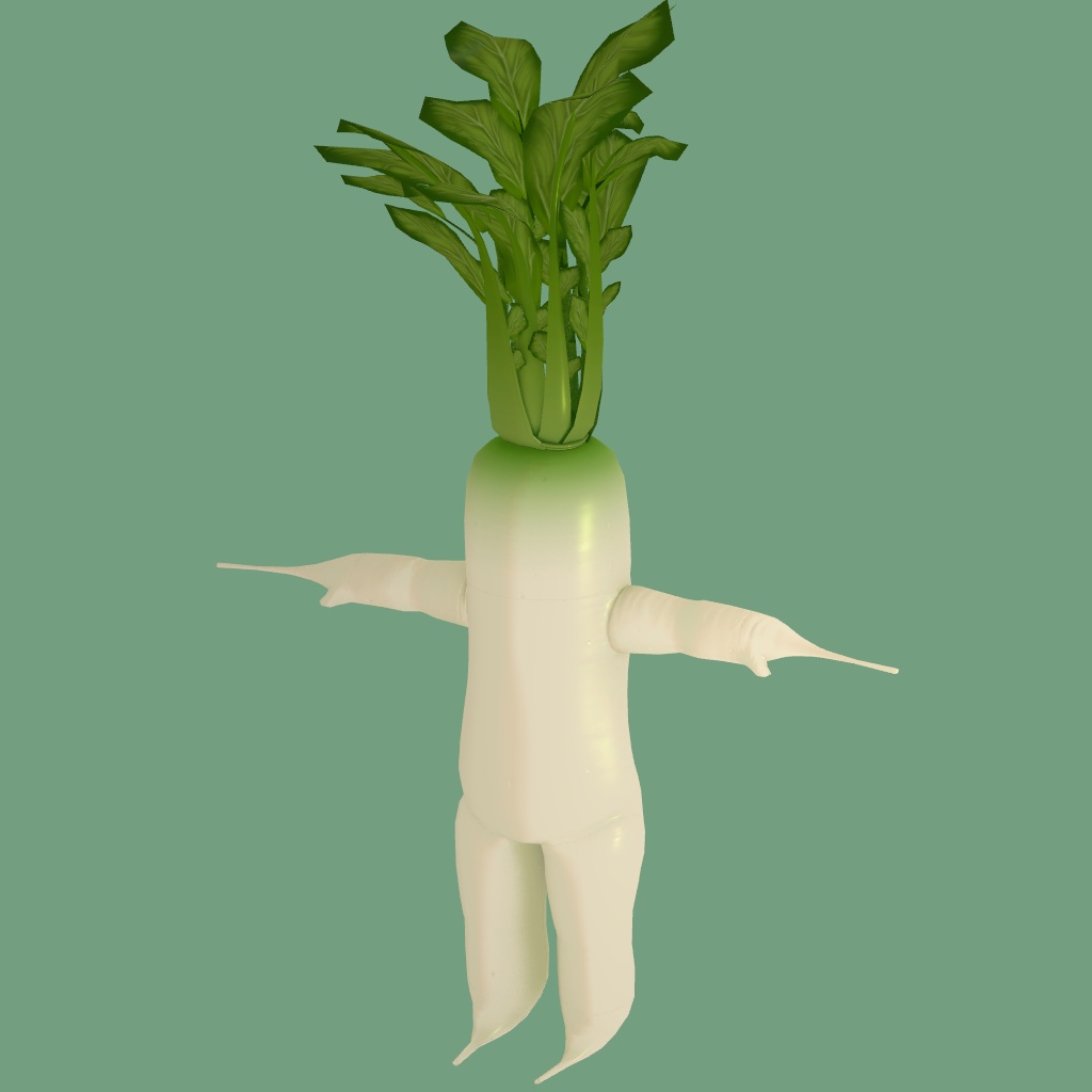 【VRC向けオリジナル3Dモデル】大根