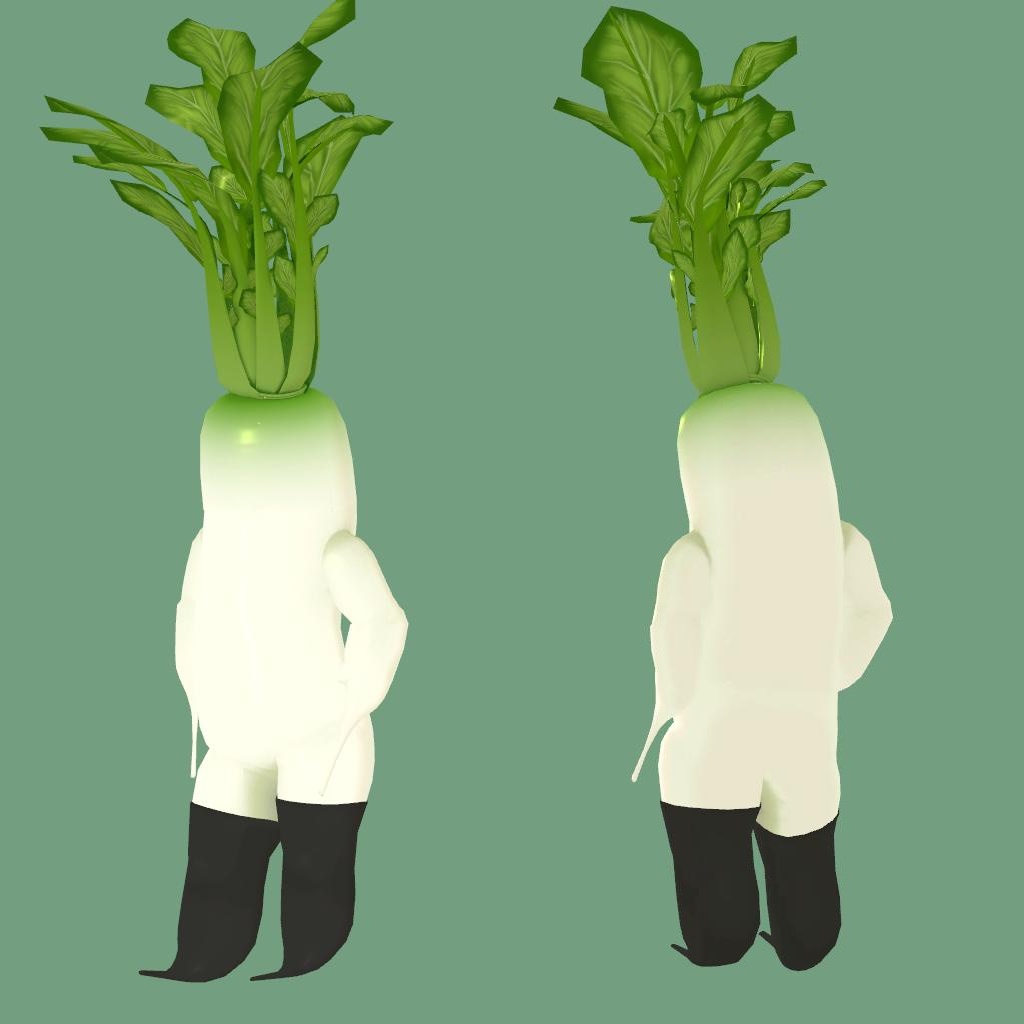 【VRC向けオリジナル3Dモデル】大根