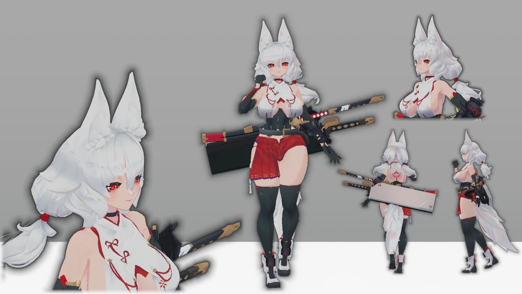 オリジナル3Dモデル「藍堂こさね」-RandouKosane-