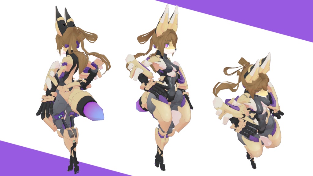 オリジナル3Dモデル「御庭トウカ」-OniwaTouka- 【Quest版Medium対応】