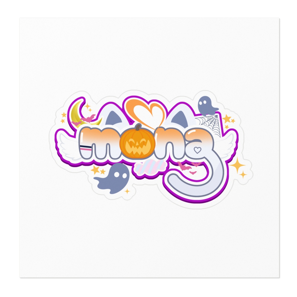 【mona】ステッカー - ロゴ(ハロウィン)
