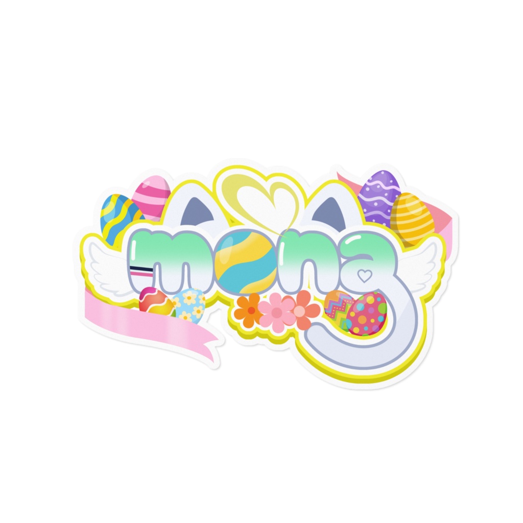 【mona】ステッカー - ロゴ(イースター)