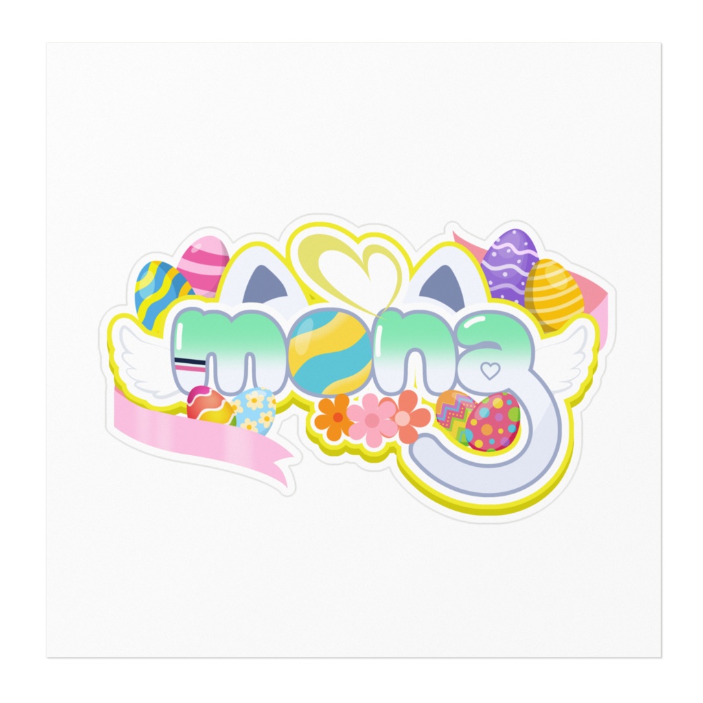 【mona】ステッカー - ロゴ(イースター)
