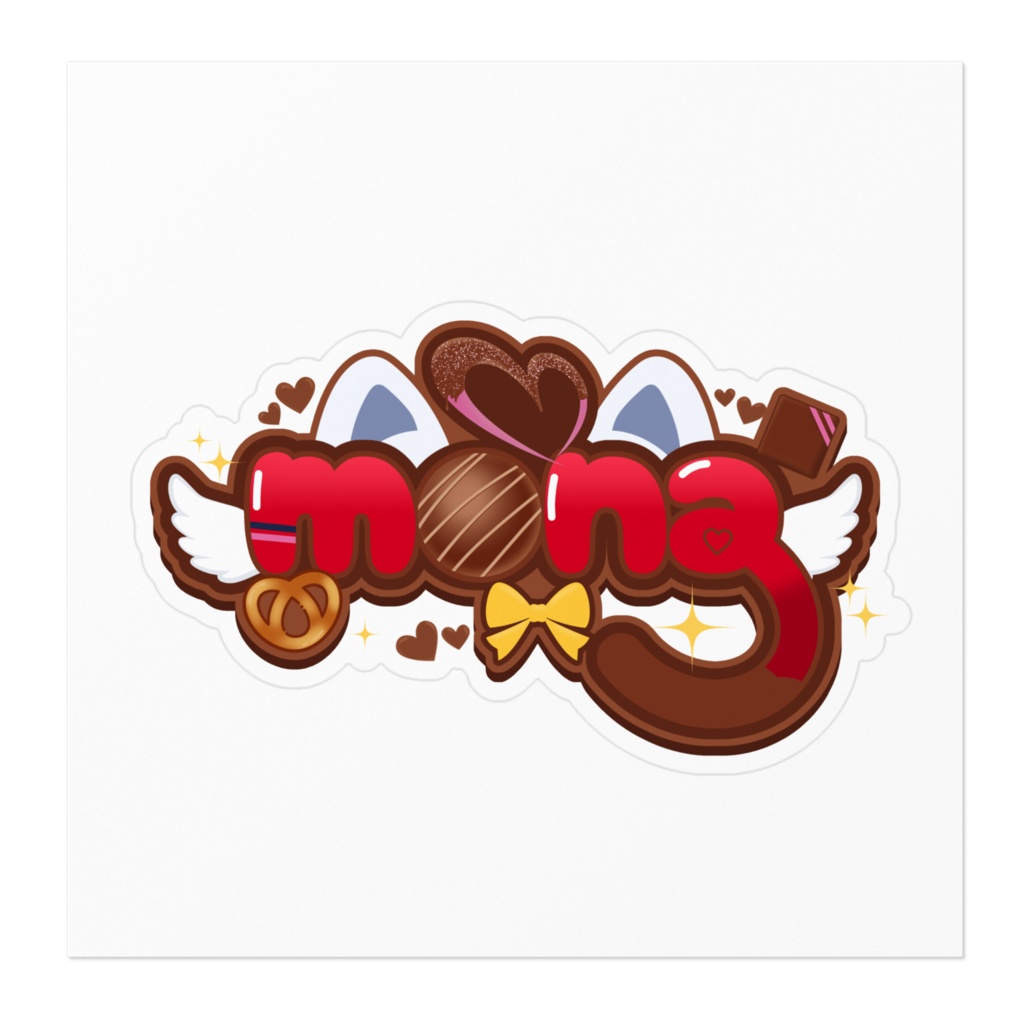 【mona】ステッカー - ロゴ(バレンタイン)