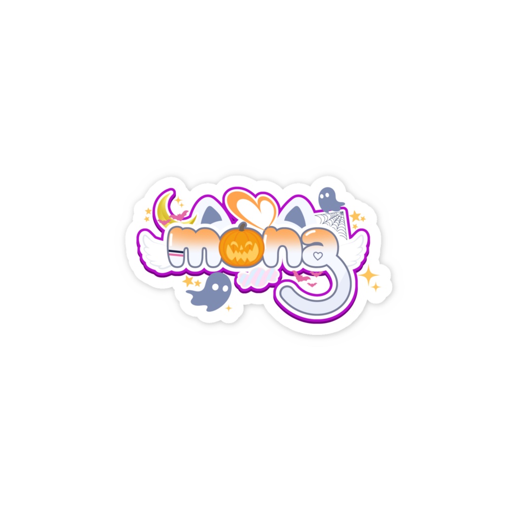 【mona】スマホステッカー - ロゴ(ハロウィン)