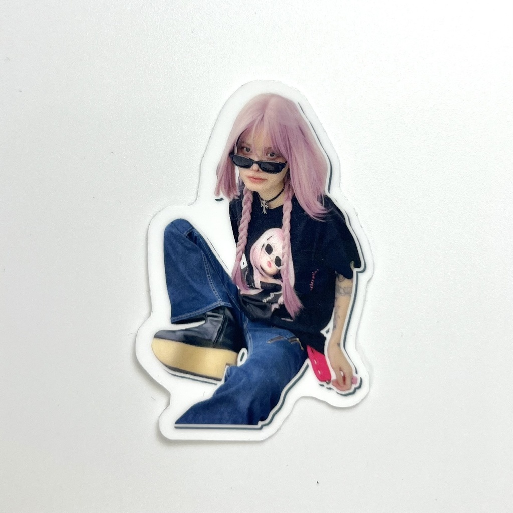 ほんとのえりちゃステッカー(GIRL PINK T)