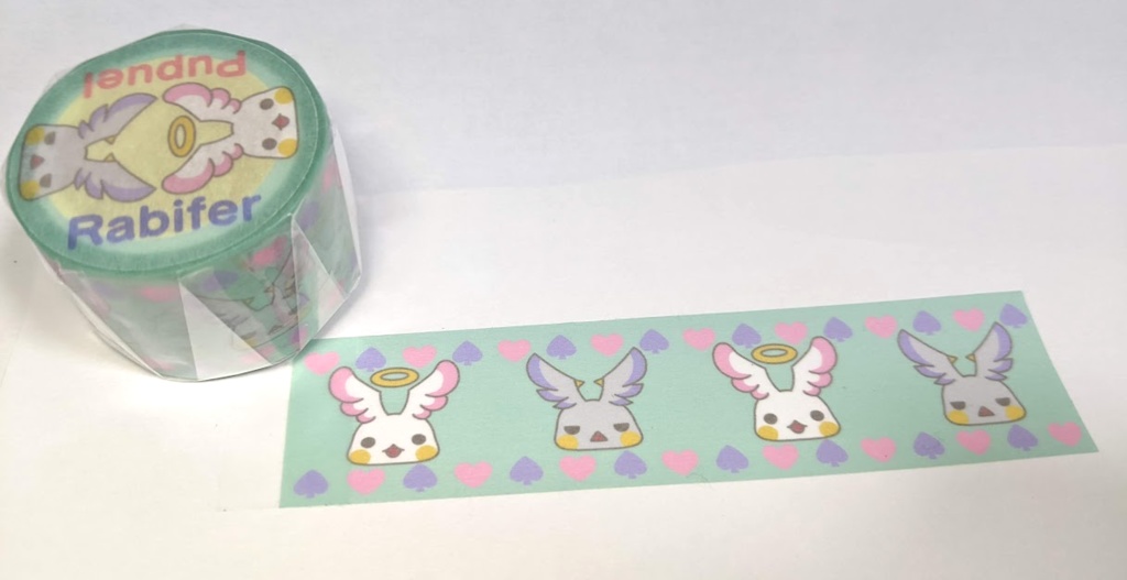 ププエルとラビファ ミントなマスキングテープ