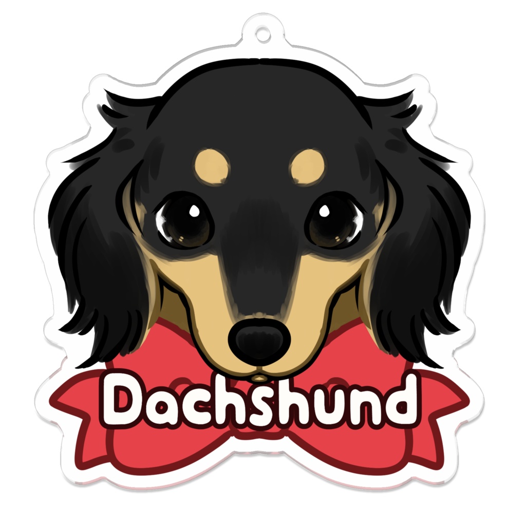 わんこアクキー ダックスフンド(ブラックアンドタン)