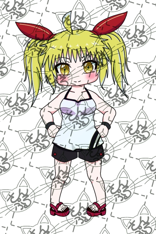 立ちイラスト　表情１０種　PNG