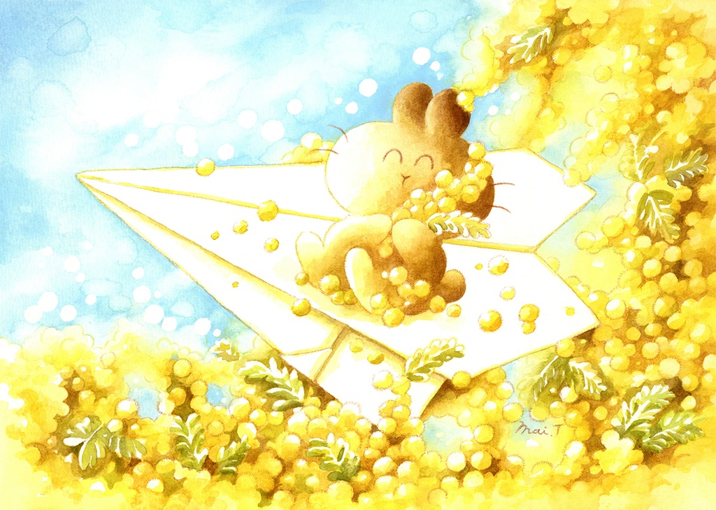 【原画】ミモザと旅立ち