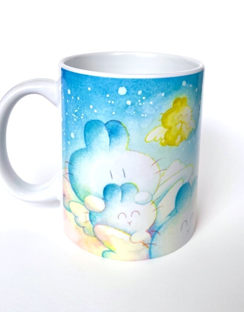 ［在庫少］マグカップ（羽の生えたあの子たち柄）