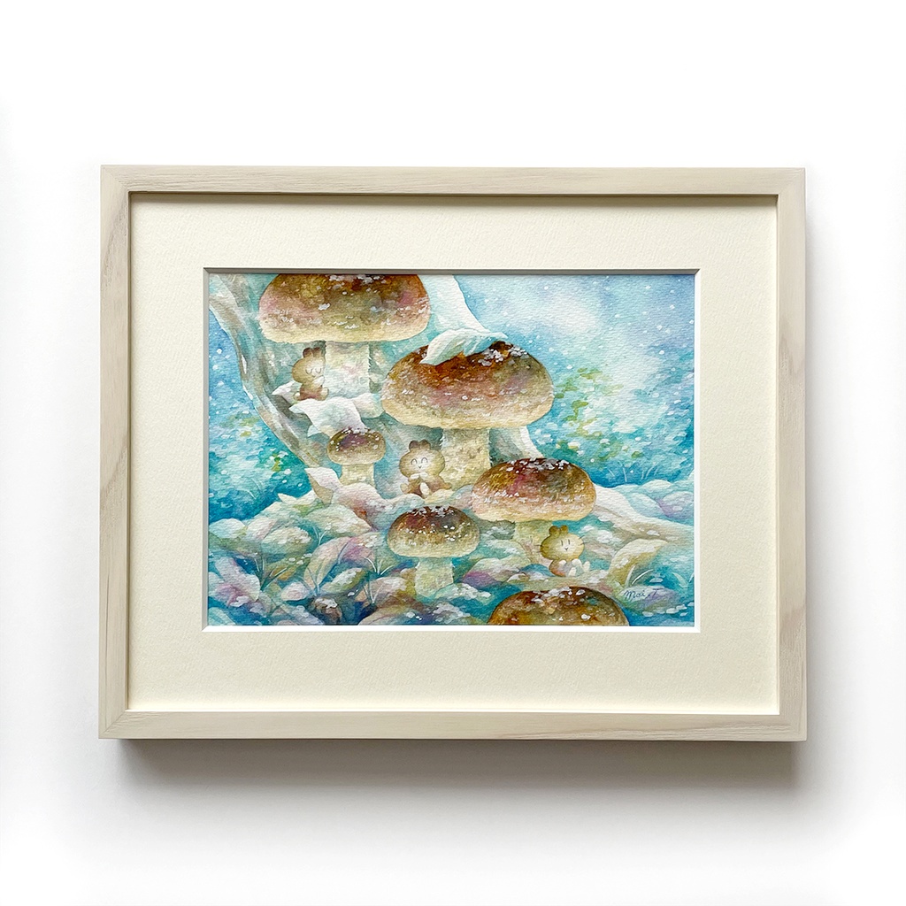 【原画】しいたけの雪やどり