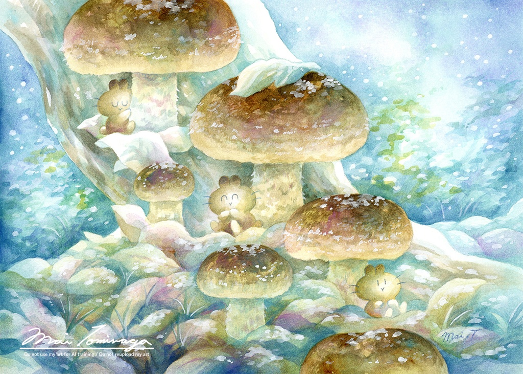 【原画】しいたけの雪やどり