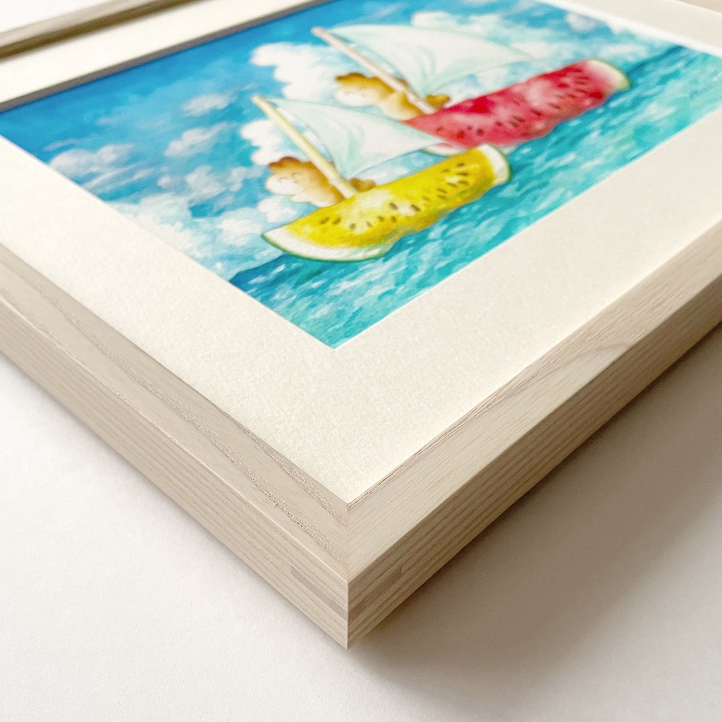 【原画】すいかヨットで海をゆく