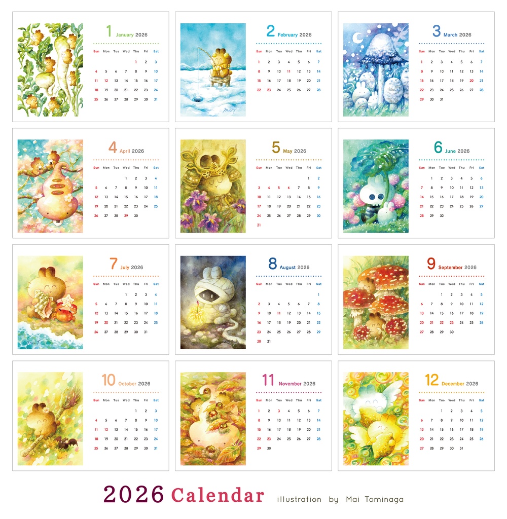 【新作】2026年 卓上カレンダー