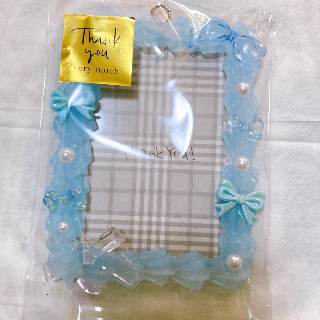 硬質カードケース　ホイップデコ　水色