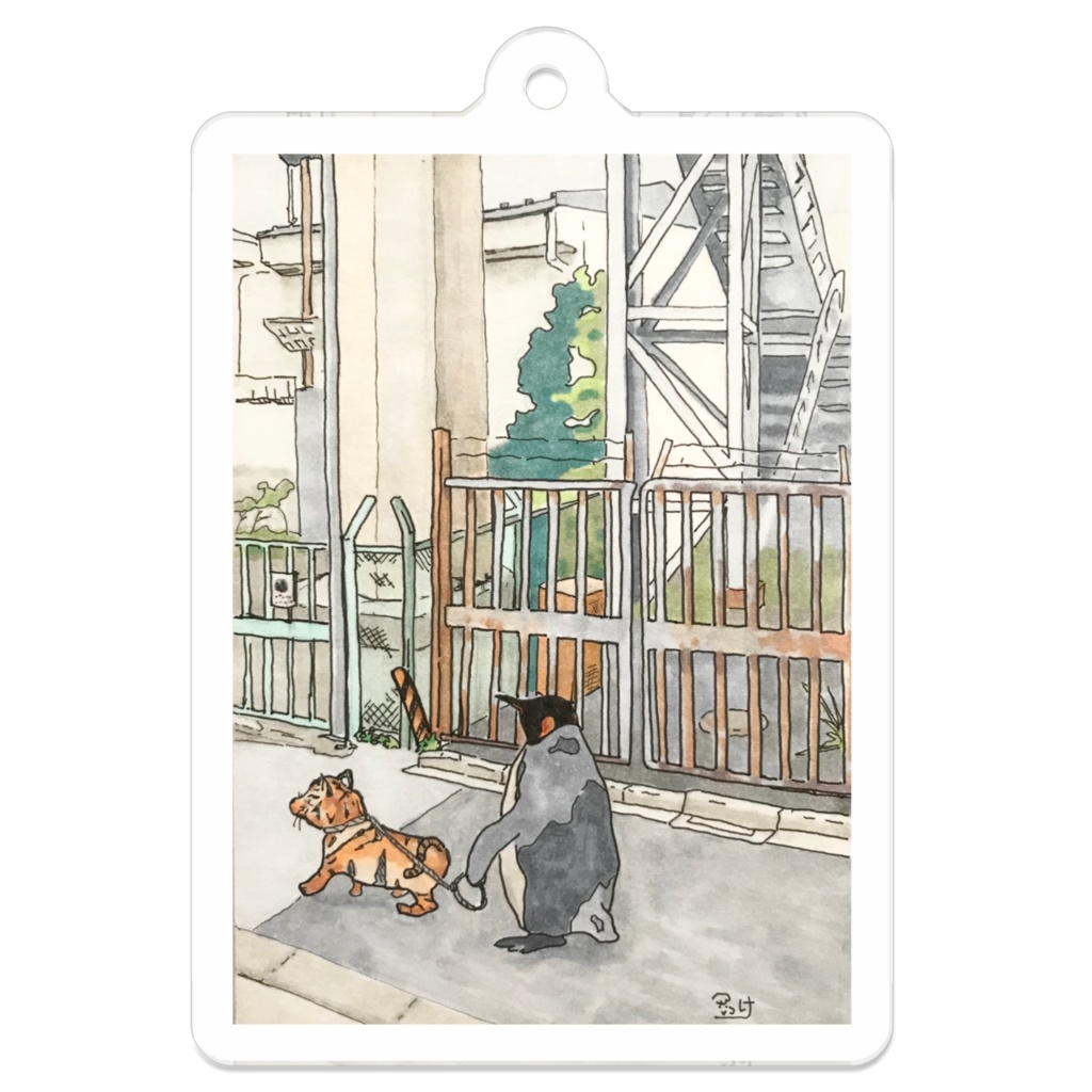 トラさんとお散歩するペンギン