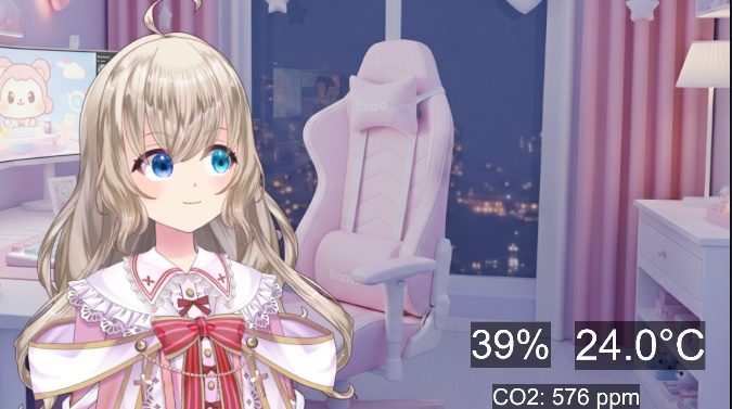 【配信者向け】CO2モニター for OBS ~配信部屋の空気見える化ツール~