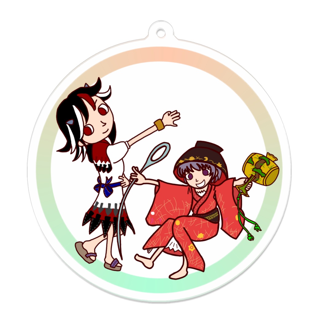 【アクリルキーホルダー】ポップン風 正邪&針妙丸