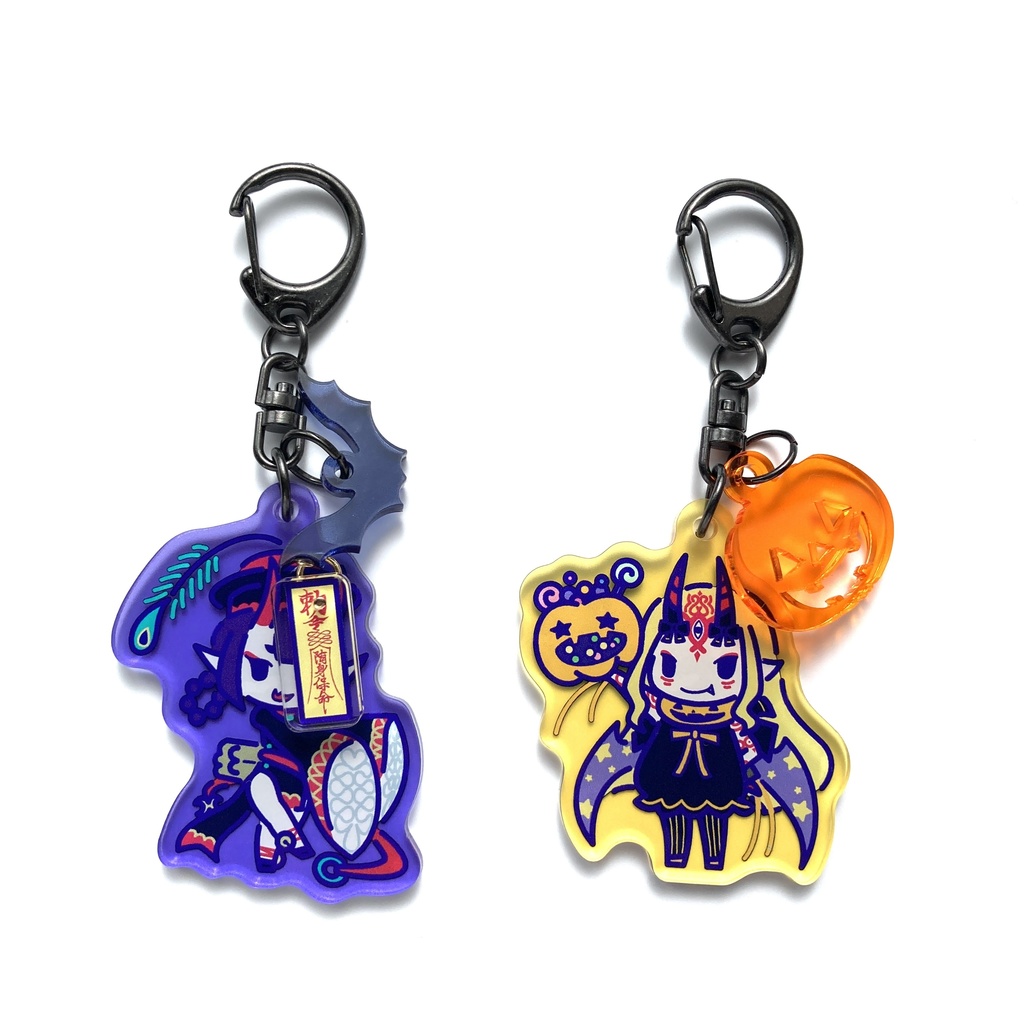 ハロウィンアクキーセット キョンシー酒呑&ドラキュラ茨木