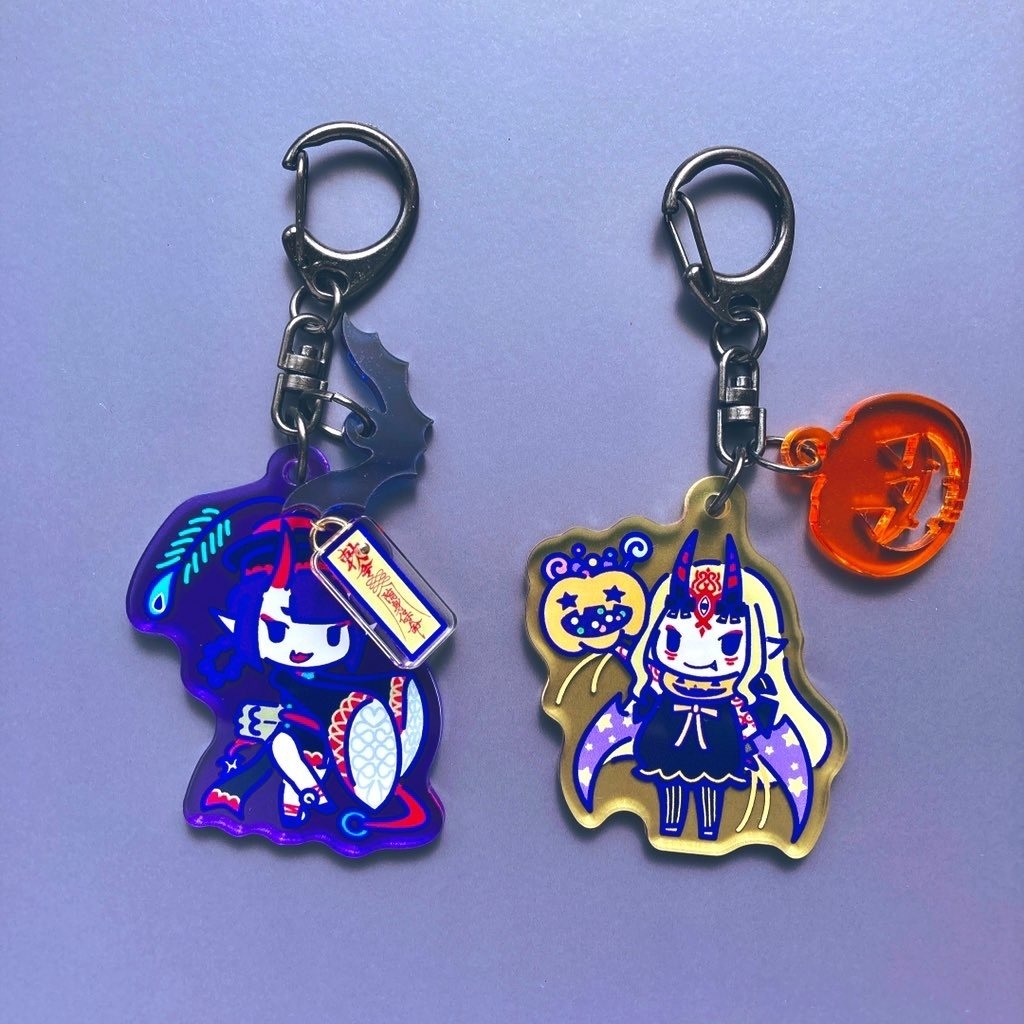 ハロウィンアクキーセット　キョンシー酒呑＆ドラキュラ茨木