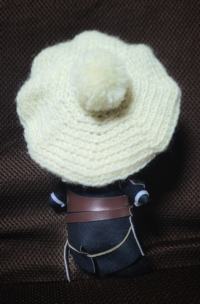 毛糸(ニット)のベレー帽A 20cmサイズ ぬいぐるみ用