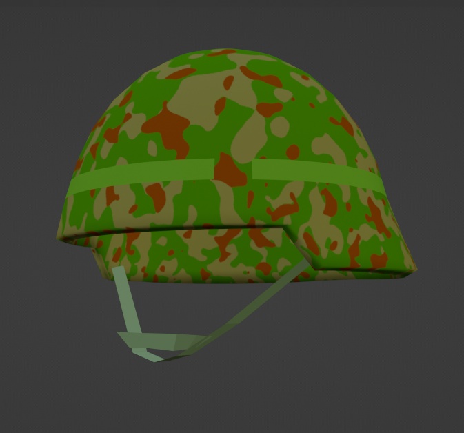 自衛隊ヘルメット（Blenderデータ）