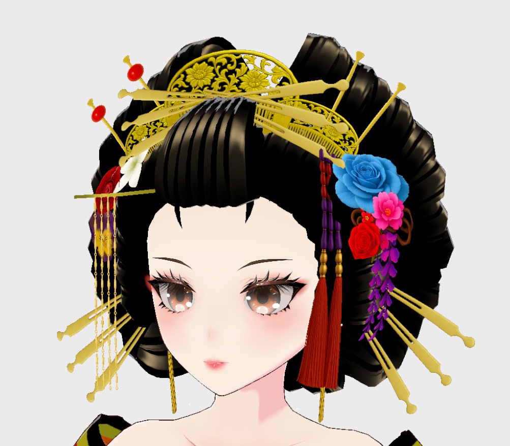 花魁の髪型(VRoid髪型)