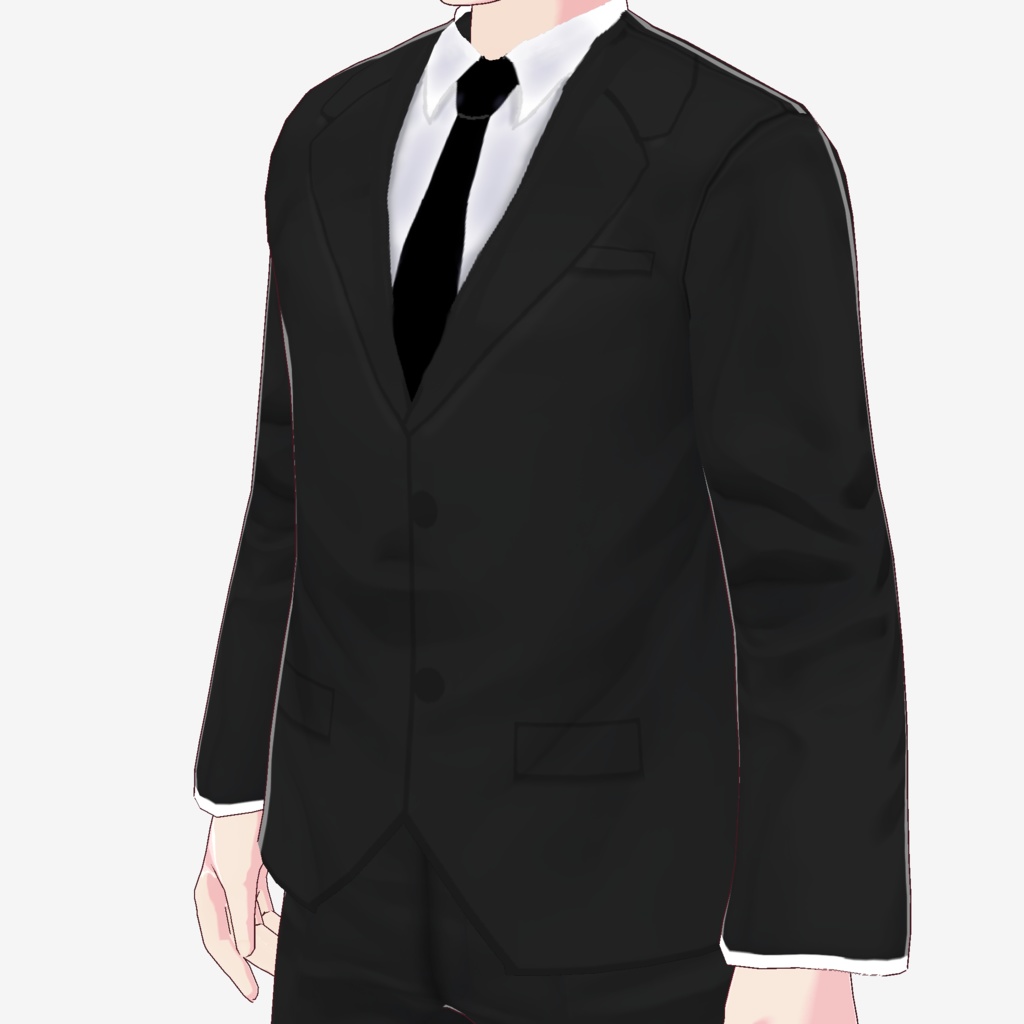 【無料】黒スーツ(VRoid衣装)