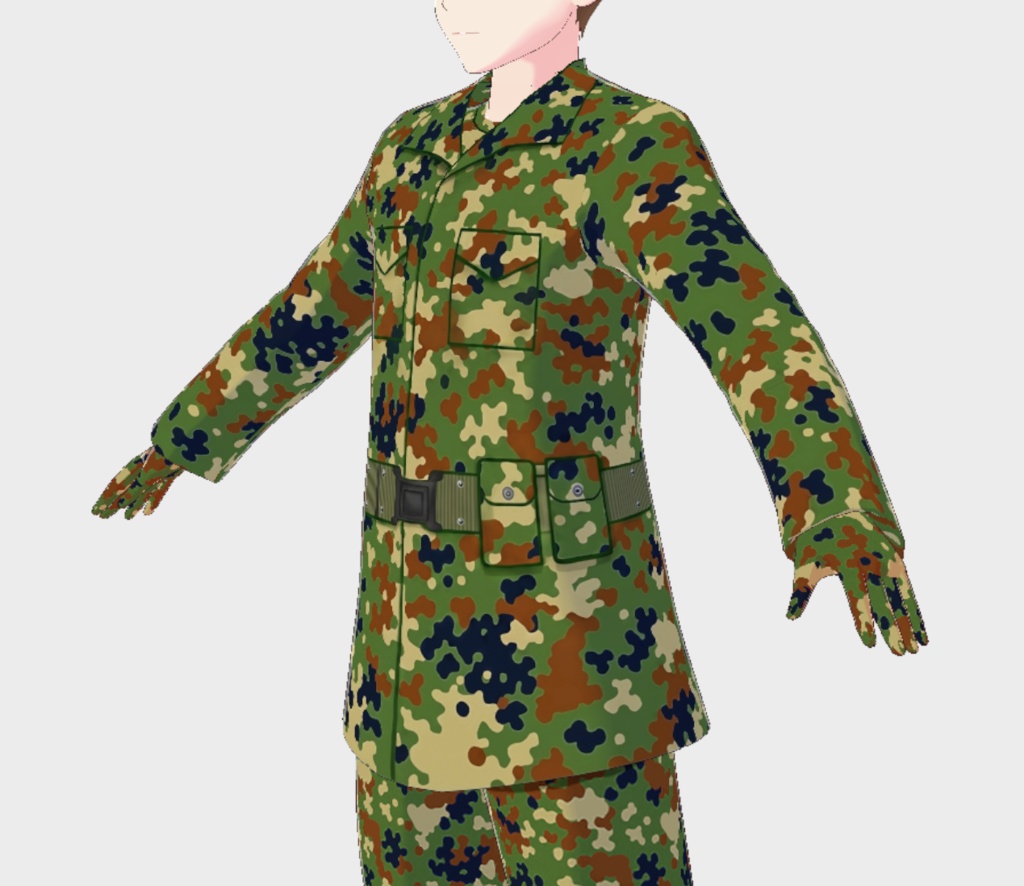 陸上自衛隊制服(迷彩服)(非公式/コスチューム)(VRoid衣装):セルルック版