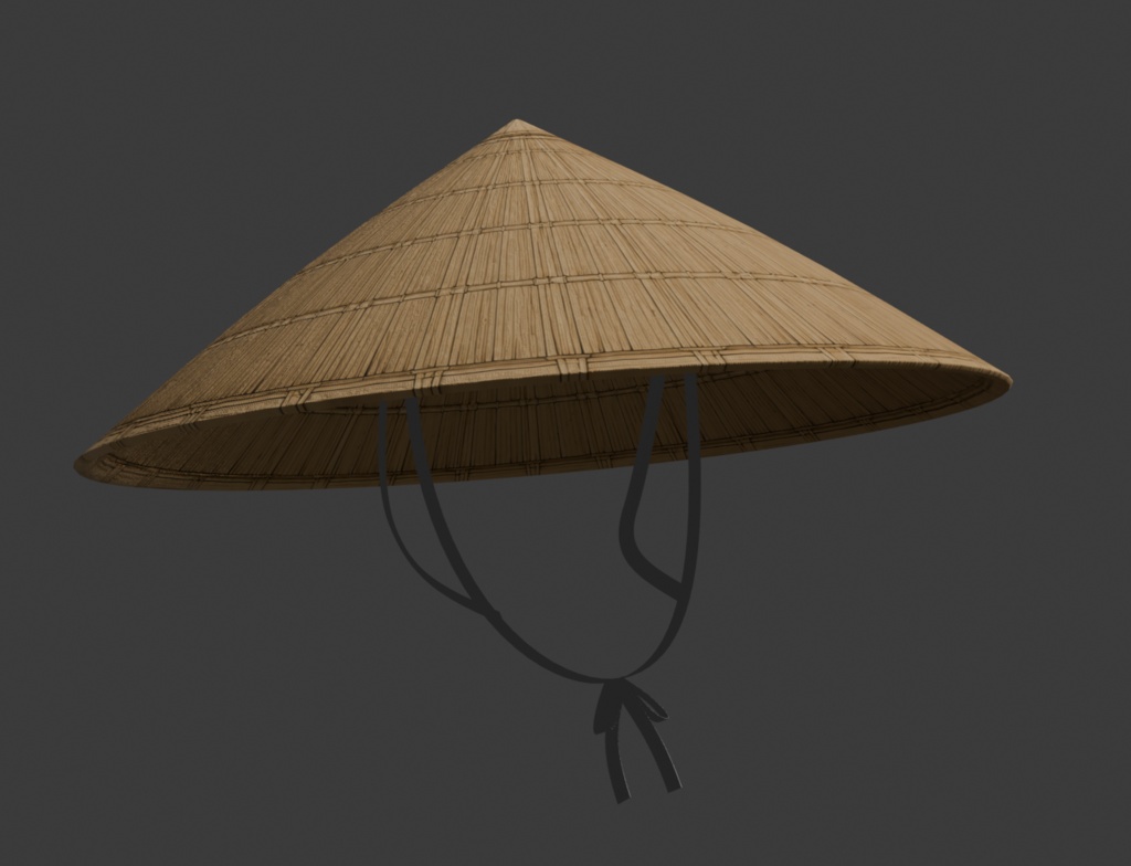 菅笠（Blenderファイル）