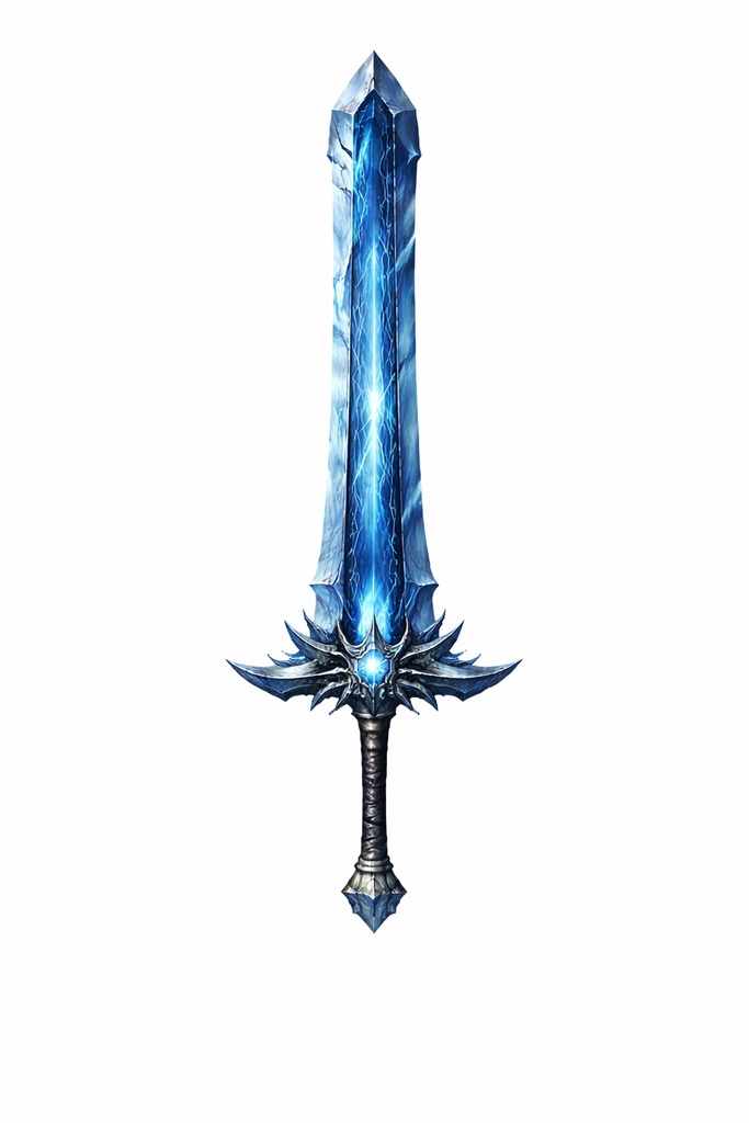 【3Dモデル】ファンタジー 武器 氷の大剣1