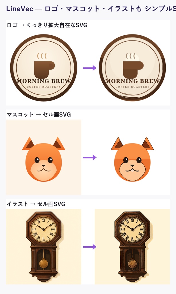 LineVec|イラスト・アニメ絵を線画・セル画SVGに変換