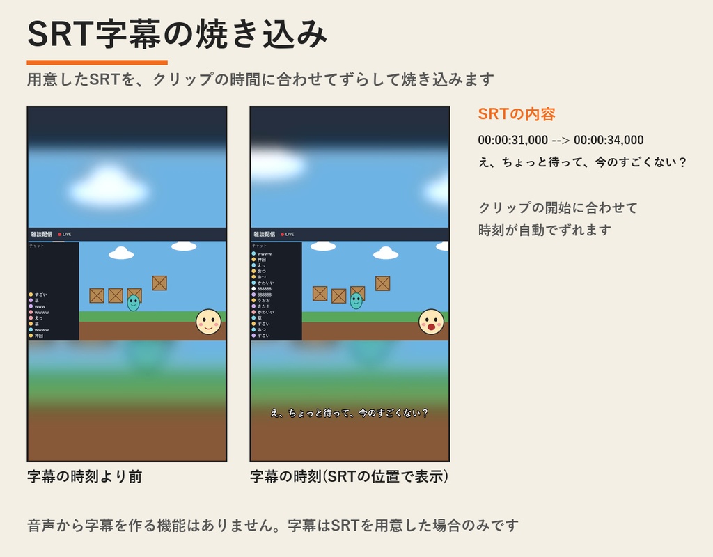 切り抜きメーカー | 配信アーカイブの盛り上がりを自動検出→縦型ショート書き出し・無音詰めまで(Windows・買い切り)