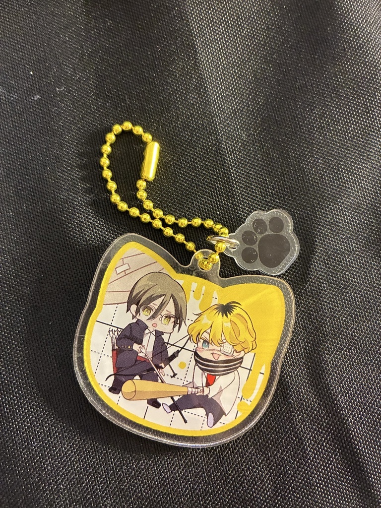 朝夜足跡チャームつきアクキー