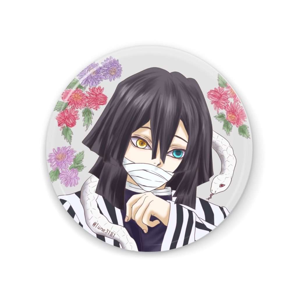 伊黒小芭内 缶ミラー 花言葉シリーズ 月音 Booth