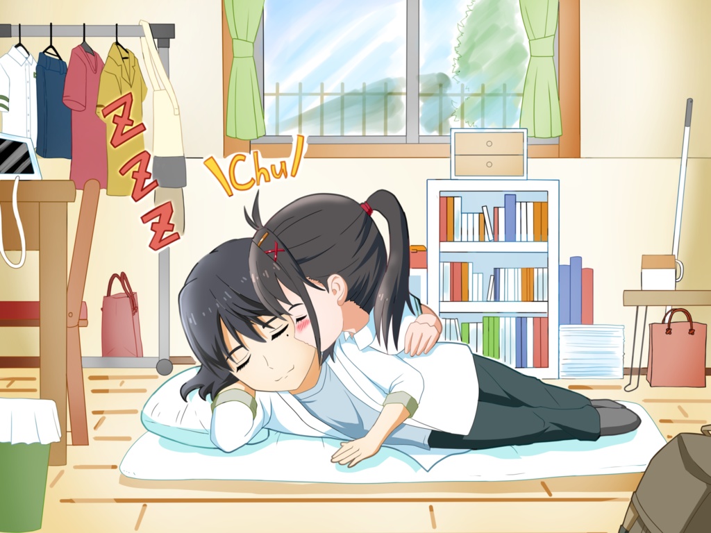 すずめの部屋で居眠り中