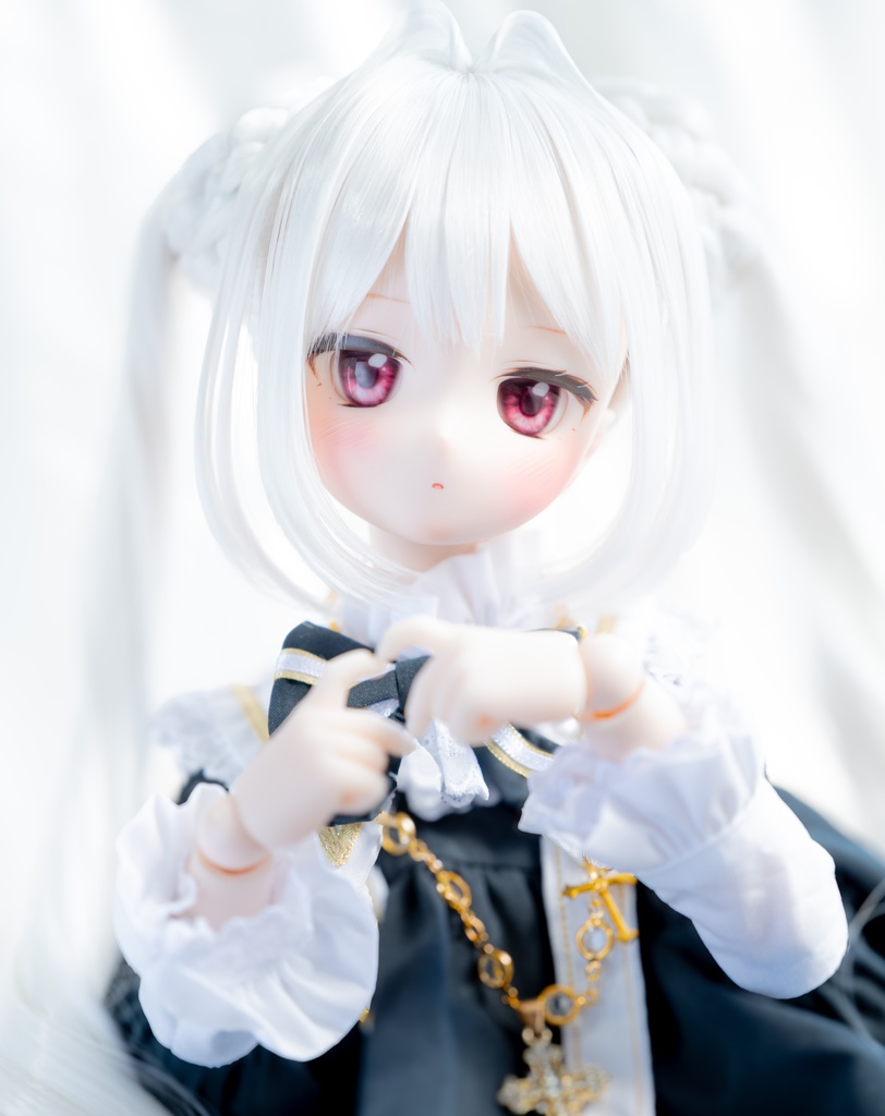 8~9inchウィッグ おだんごツインテール