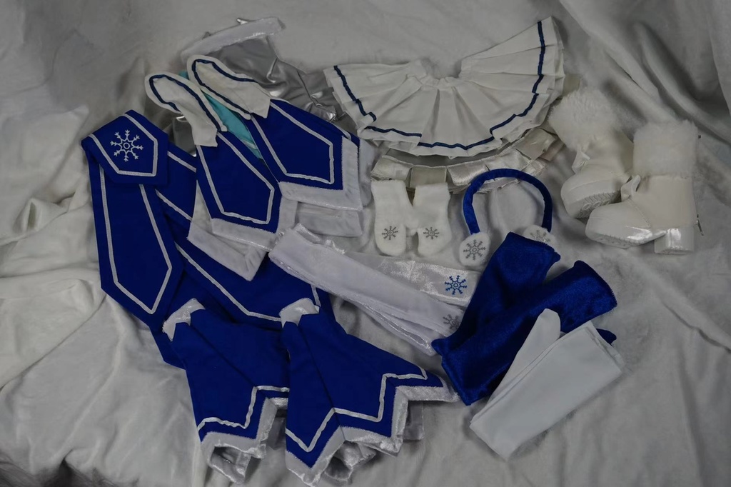 雪ミク用-雪結晶ドレスセット DD/DDS ドール衣装