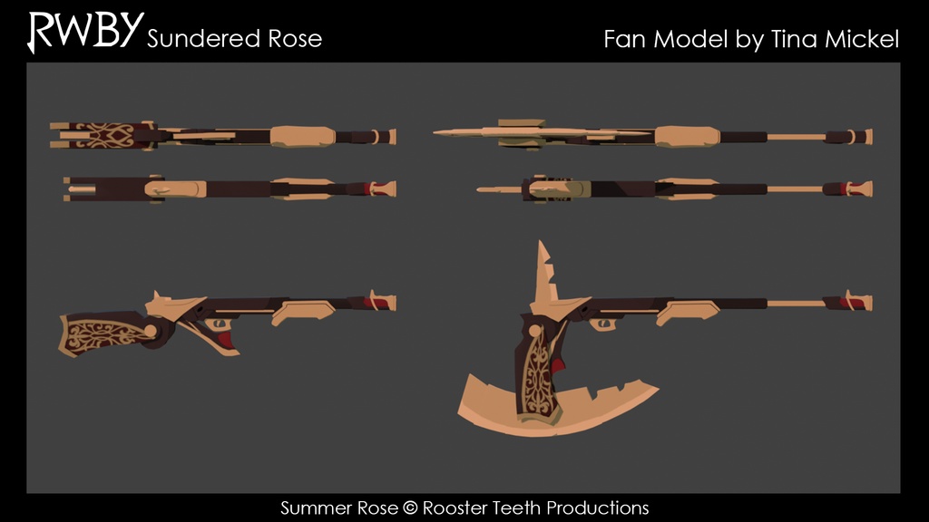 Sundered Rose Rigged Model