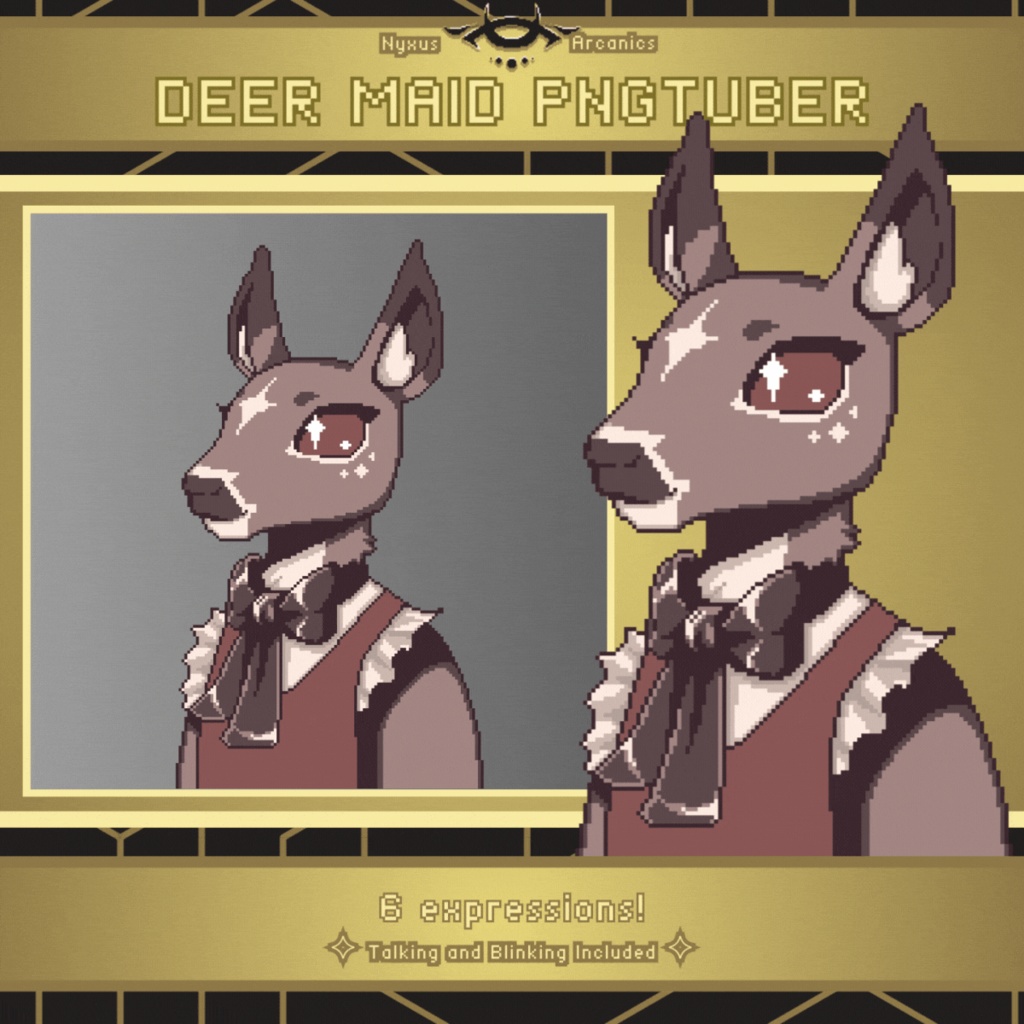 Pixel Maid Deer | Pngtuber