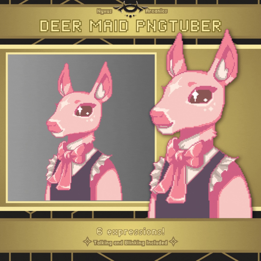 Pixel Maid Deer | Pngtuber