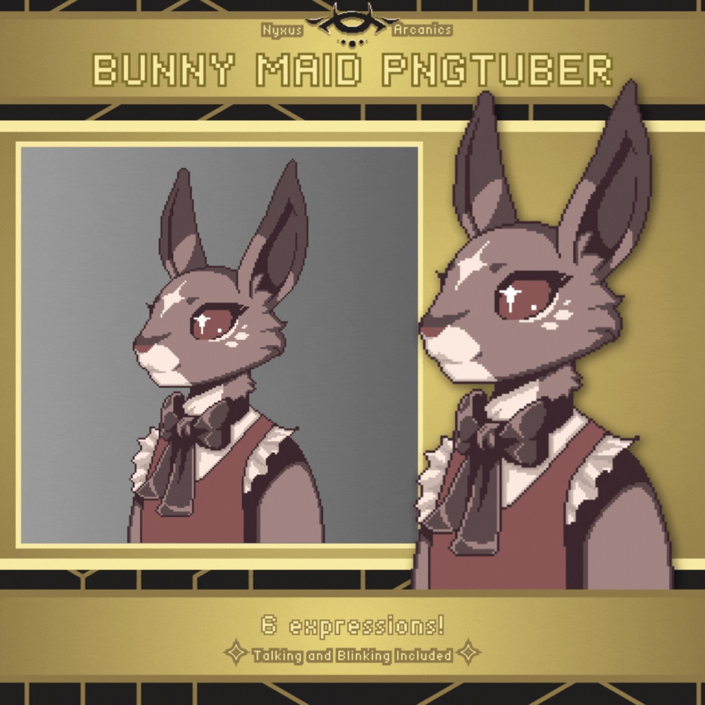 Pixel Maid Bunny | Pngtuber
