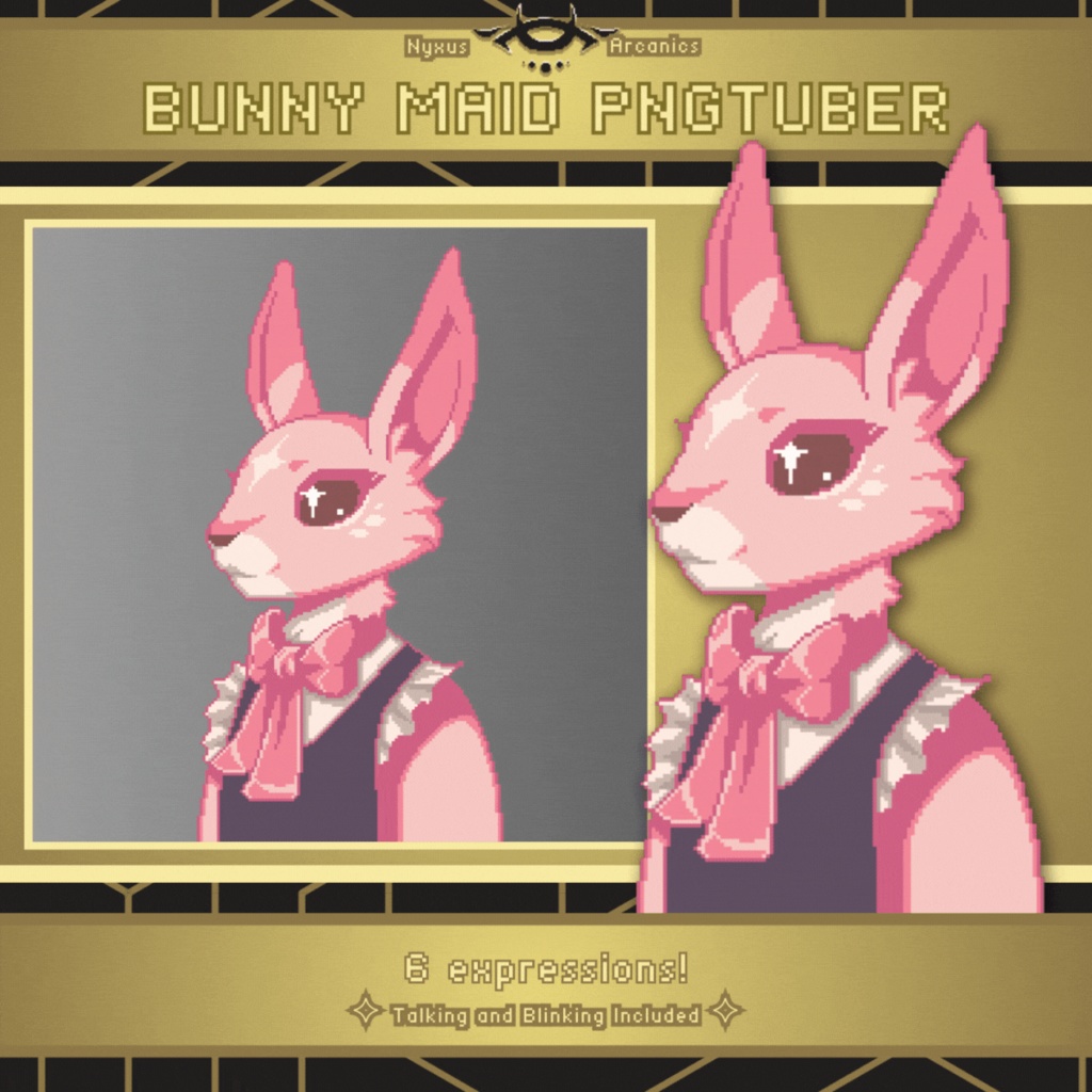 Pixel Maid Bunny | Pngtuber